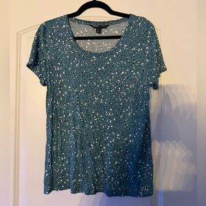 Simply Vera Vera Wang Blue Patterned Tee